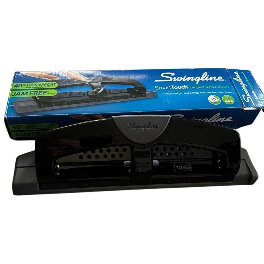 Swingline Smart Touch Compact 3-Hole Punch *New*